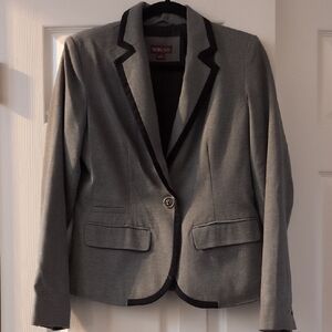 Merona Gray and Black Blazers Classic Tailored Fit